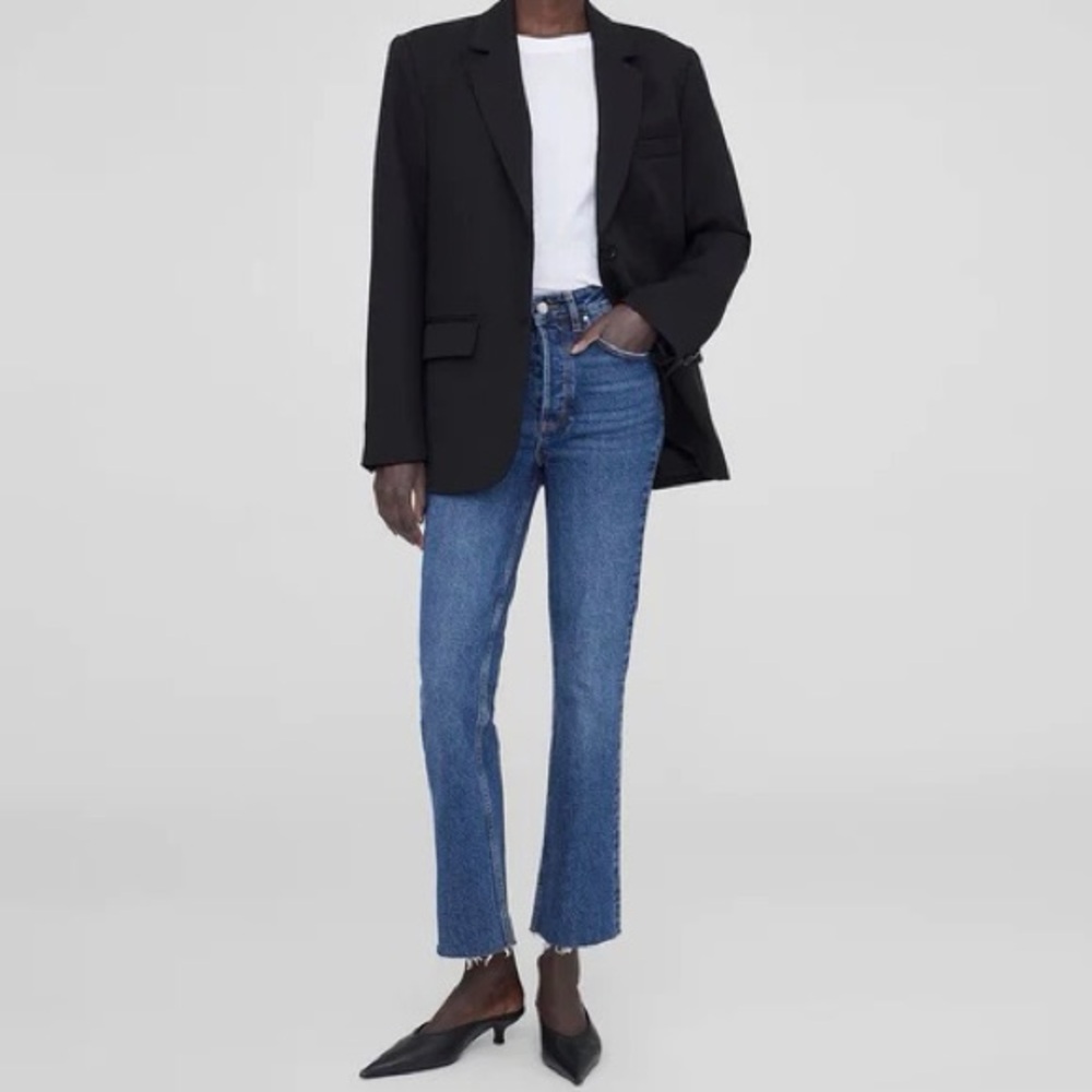 Anine Bing Lara Kick Flare Jean Mid Indigo